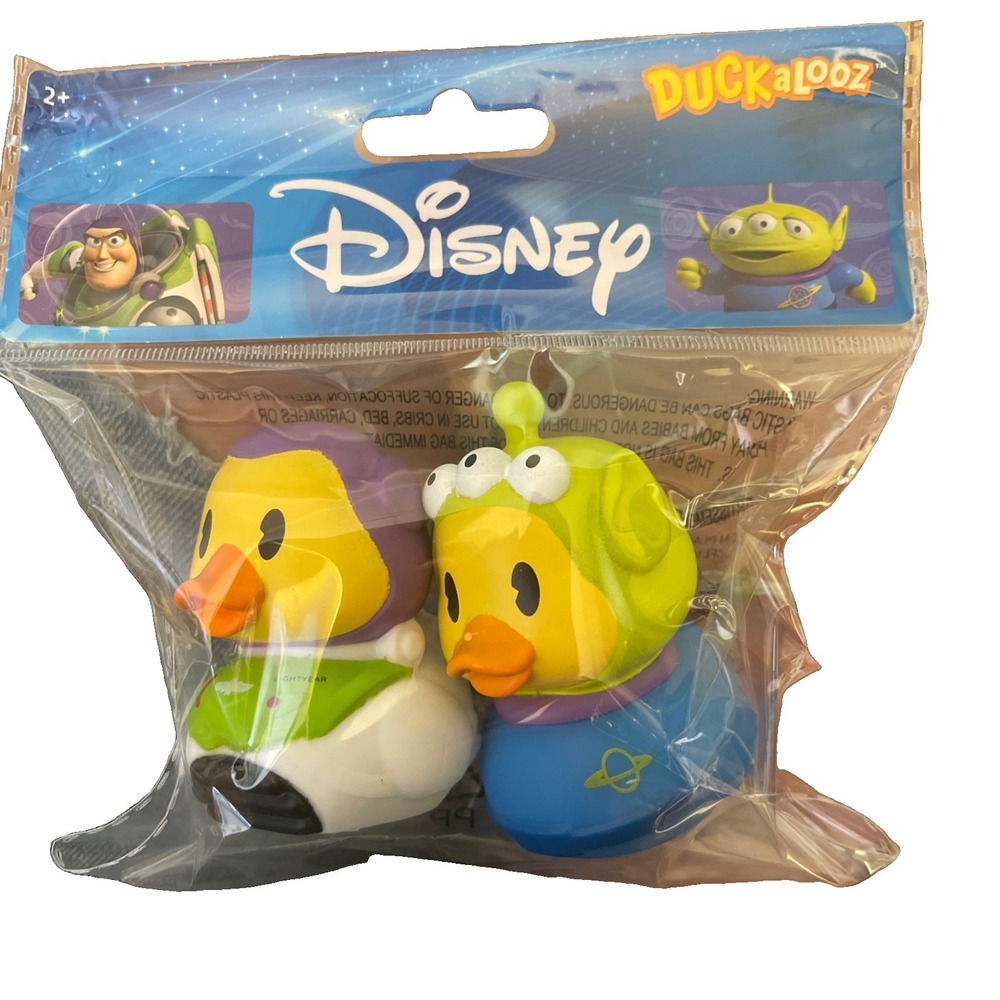 Disney Pixar 2Pk, Toy Story BUZZ & ALIEN Duckalooz  Rubber Duckies, Jeep or Toy